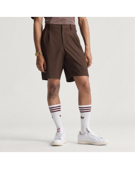Adidas Brown Originals Twistknit Pleated Shorts for men