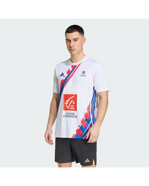 Adidas White Ffhb Match Jersey for men