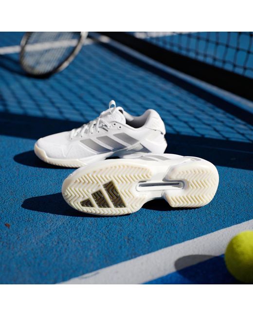 Adidas White Adizero Ubersonic 5 Tennis Shoes