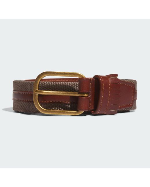 Adidas Brown Originals Golf Leather Belt for men