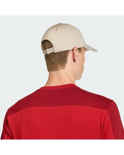Adidas Red Washed Dad Kappe