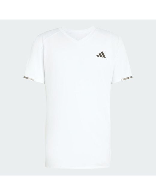 Adidas White Tennis Climacool + Freelift T-Shirt Pro for men
