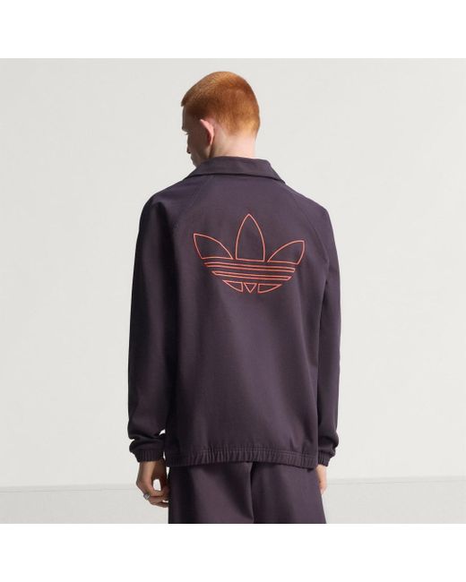 Adidas Purple Fc Bayern Terrace Icons Drill Sweatshirt for men