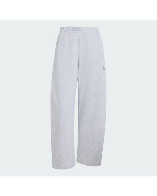 Adidas Gray Kit Small Logo Barrel Joggers