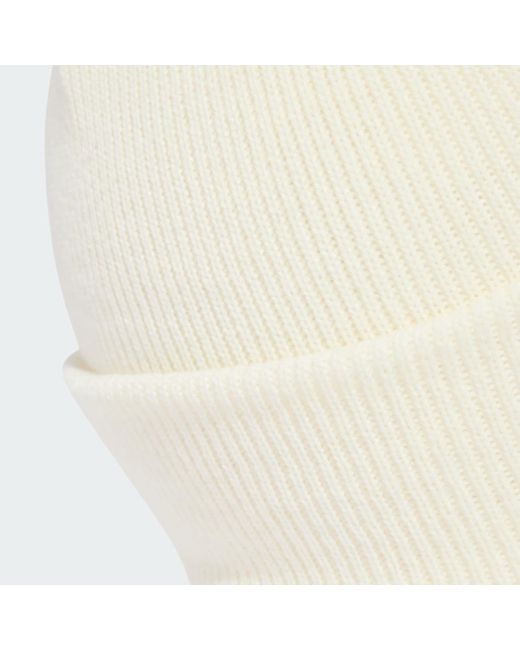 Adidas White New Logo Beanie Cuff