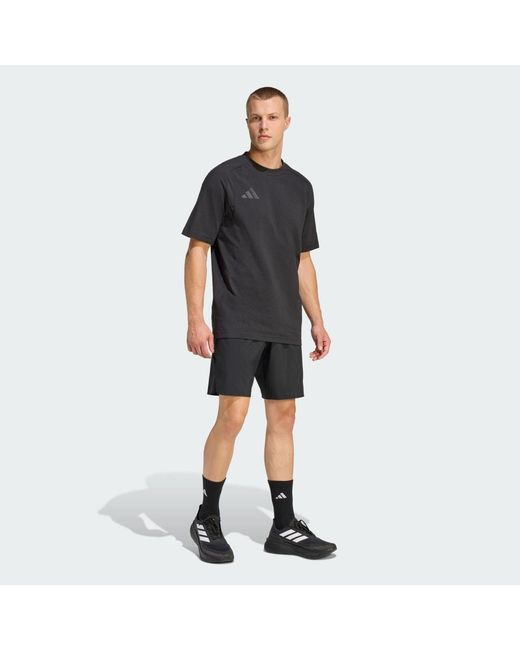 Adidas Black Tiro Travel Woven Shorts for men