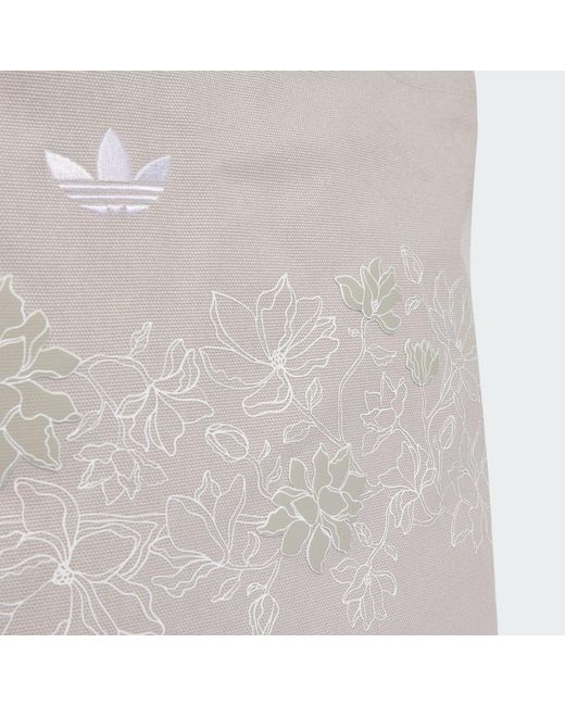 Adidas White Originals Floral Tote Bag