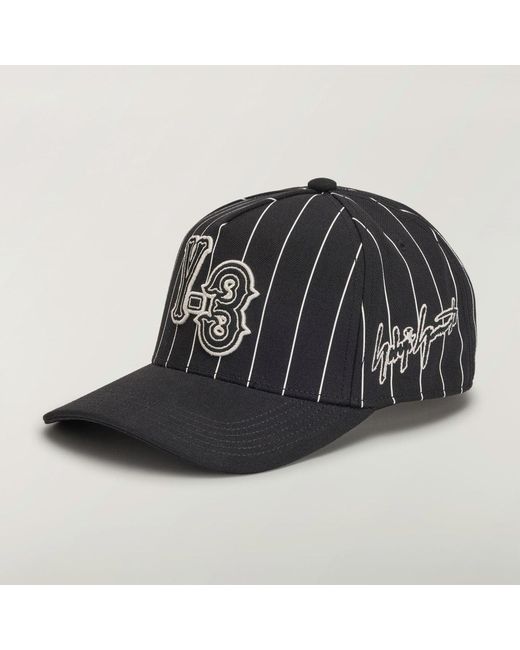 Adidas Black Y-3 Pinstripe Cap