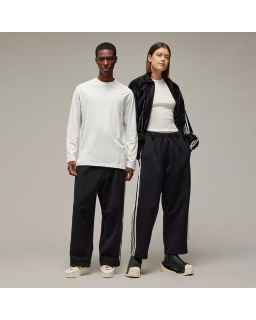 Adidas Black Y-3 3-Stripes Straight Track Pants