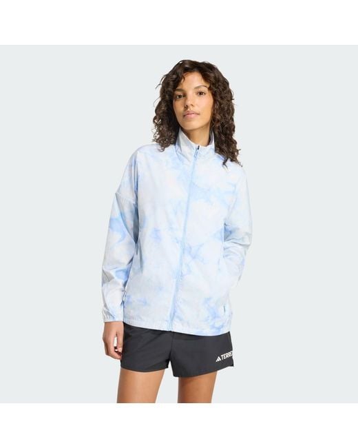 Adidas Blue Terrex Spray Dye Clima365 Wind Jacket