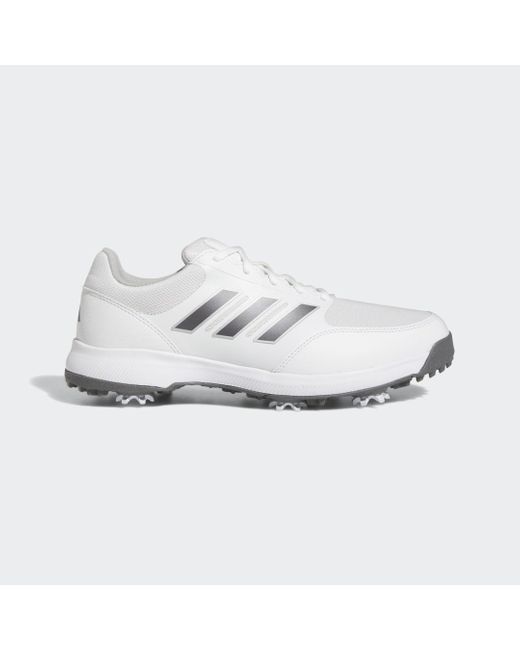 Adidas White Tech Response 3.0 Wide Golf Shoes for men
