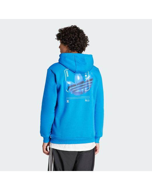 Hoodie Paris Graphic di Adidas in Blue da Uomo