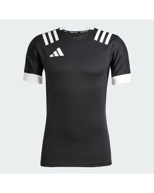 Adidas Black 3-Stripes Fitted Jersey for men