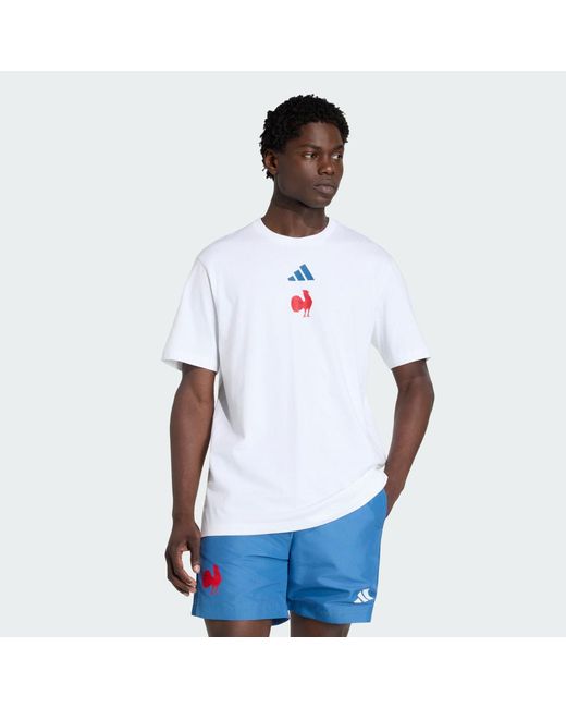 Adidas White Ffr T-Shirt-Shirt for men
