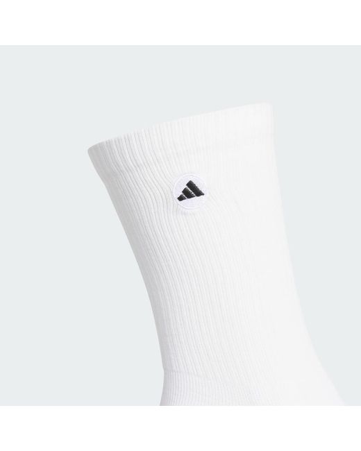 Adidas White Performance Crew Sock