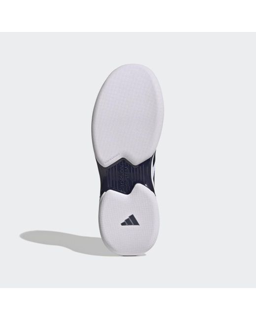 Adidas White Courtjam Control Tennis Shoes for men