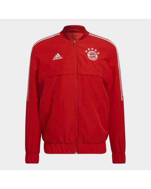 Giacca Anthem Condivo FC Bayern München di Adidas in Red da Uomo