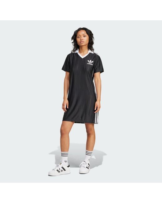 Adidas Originals Black Minikleid ADICOLOR 3-STREIFEN PINSTRIPE KLEID
