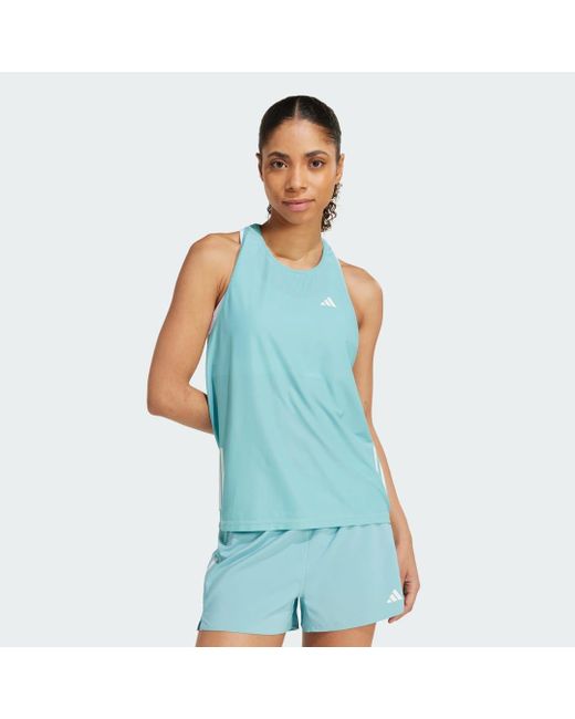 Adidas Blue Own The Run Tank Top