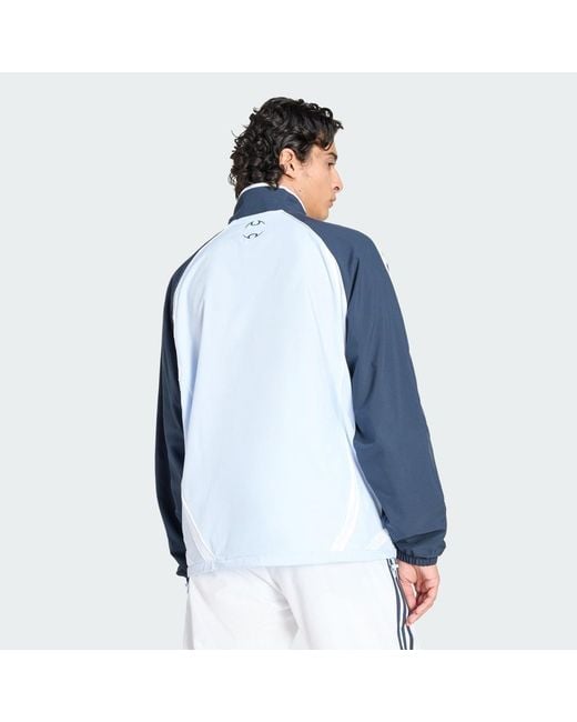 Adidas Blue Teamgeist Half Zip Sweatshirt for men
