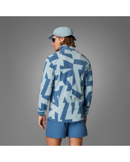 Chaqueta Terrex Multi Printed Fleece Adidas de hombre de color Blue