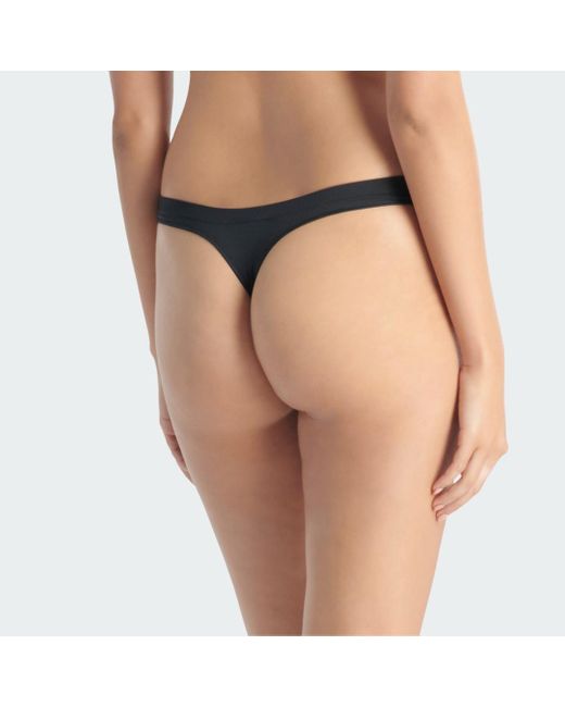Adidas White Active Seamless 3 Pack Thong Underwear
