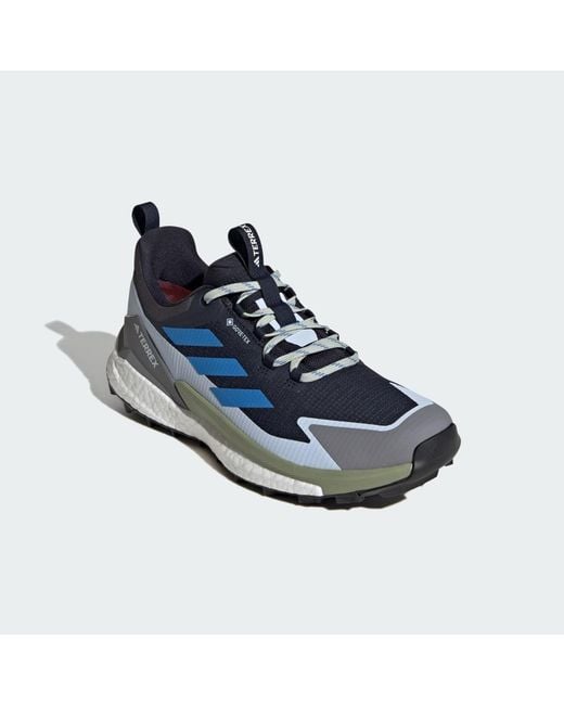 Adidas Blue Terrex Free Hiker 2.0 Low Gore-Tex Hiking Shoes for men