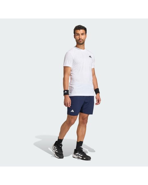 Adidas White Tennis Climacool+ Airchill Freelift T-Shirt for men