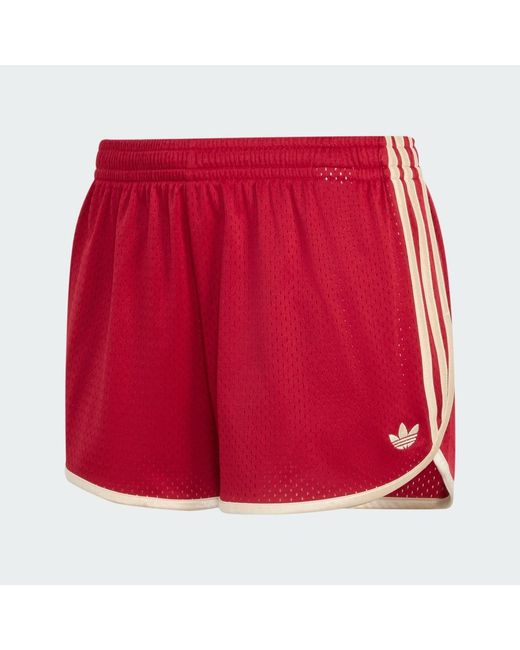 Adidas Red 3S Mesh Sprinter Shorts