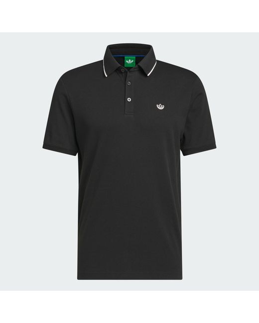 Adidas Black Originals Twistknit Trefoil Polo Shirt for men