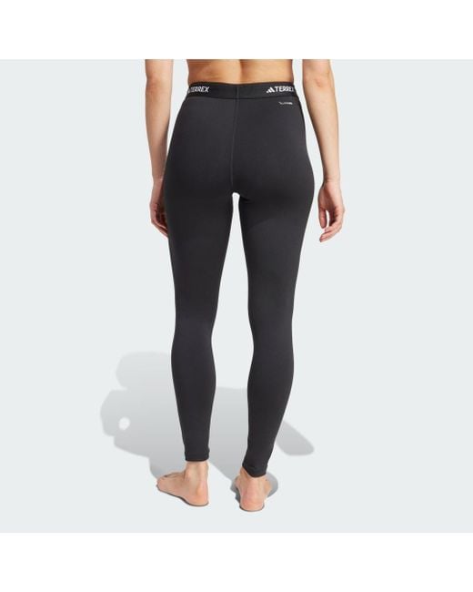 Adidas Blue Multi Synthetic Base Layer Leggings