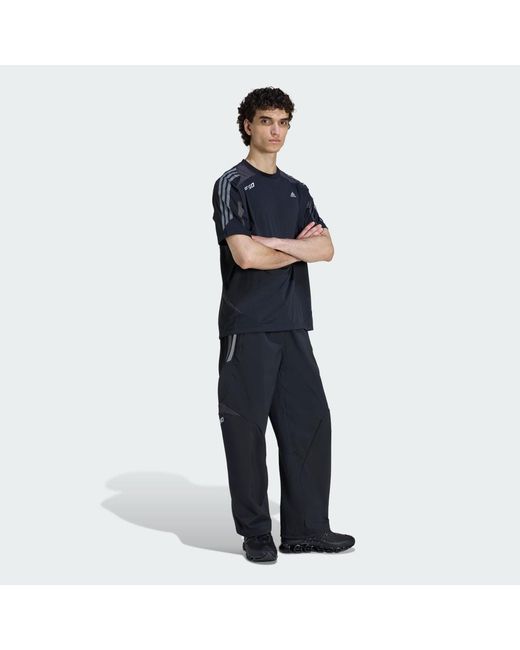 Adidas Black F50 Loose Striped Track Tracksuit Bottoms for men