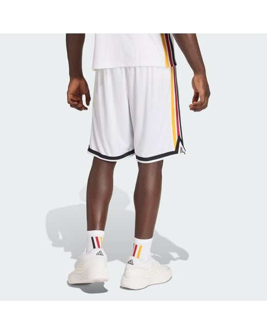 Adidas White Dbb Basketball Home Shorts for men