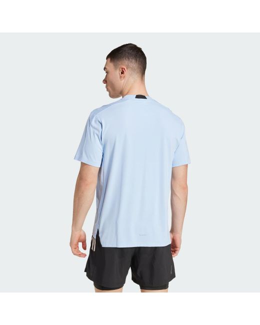 T-Shirt Designed-For-Training Intensity di Adidas in Blue da Uomo