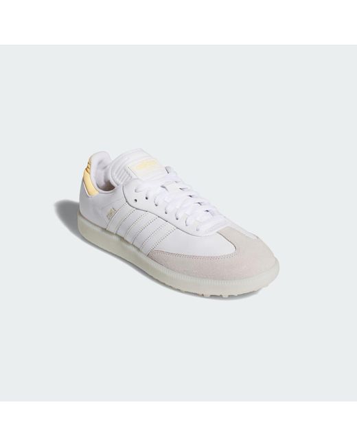 Adidas White Samba Spikeless Golf Shoes