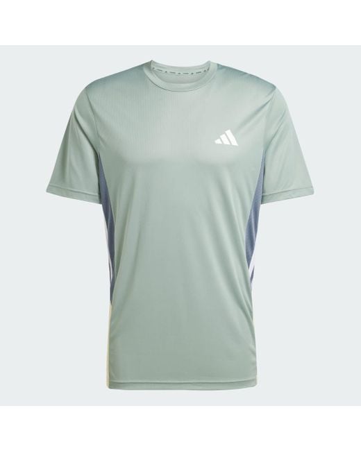 Adidas Green Train Essentials Seasonal Colorblock Tee for men