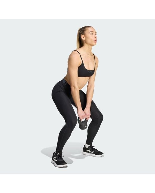 Adidas Blue All Me Light Support Rib Bra