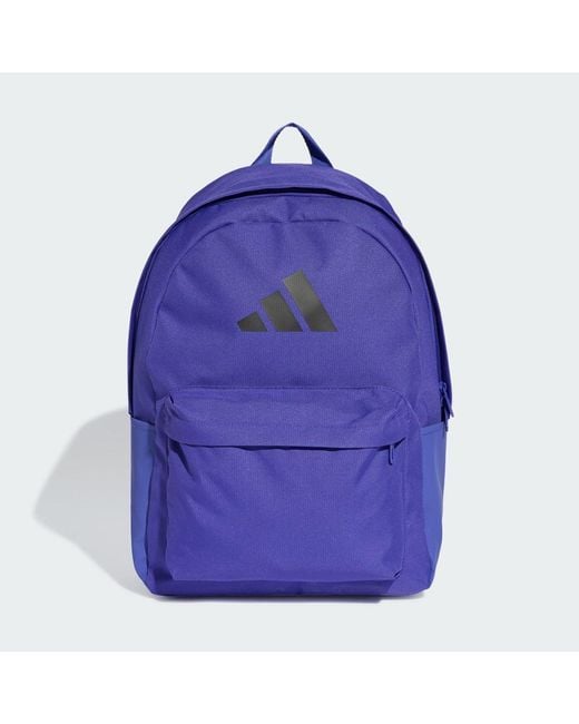 Adidas Blue Classic 3 Bar Logo Backpack