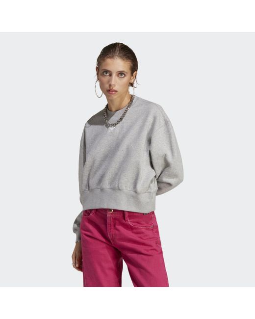 Adidas Originals Gray Adicolor Essentials Crew Sweatshirt