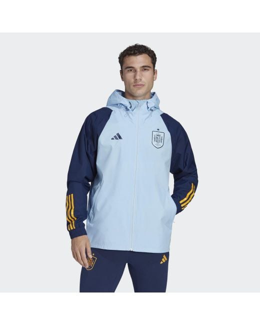 adidas Spanien All-Weather Jacke in Blau für Herren | Lyst DE