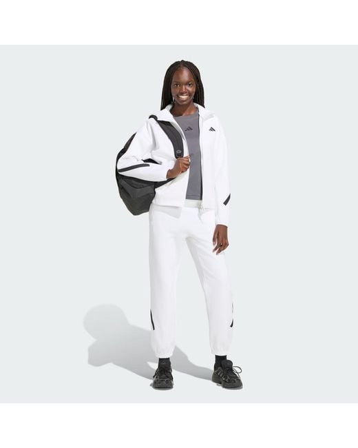Adidas White Z.N.E. Pant