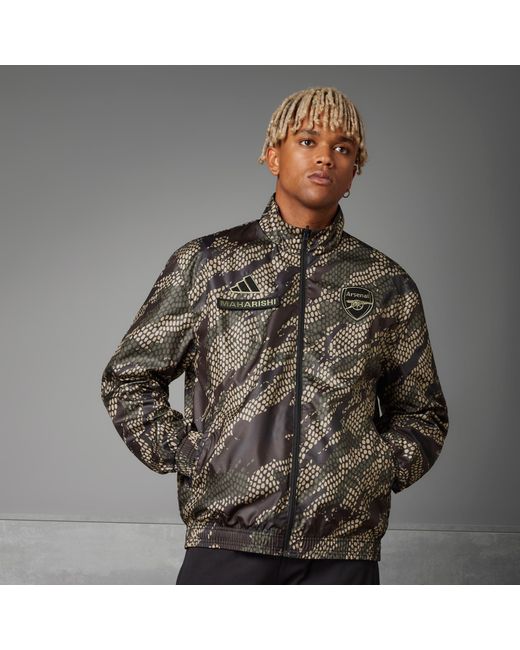 adidas Arsenal X Maharishi Anthem Jacket in Grey for Men | Lyst UK