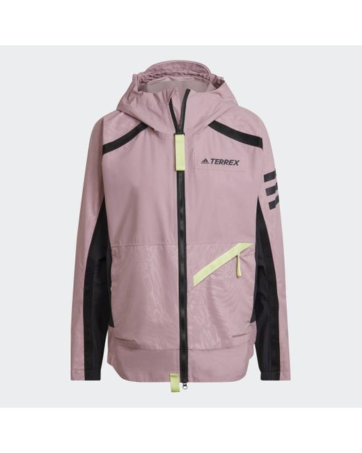 Adidas Pink Terrex Utilitas Rain Jacket