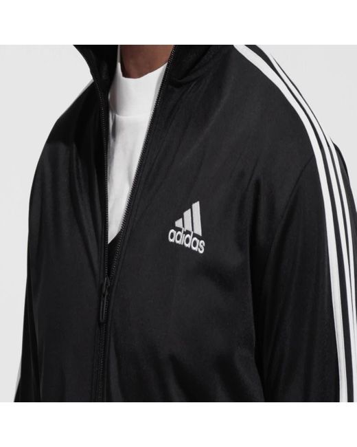 Adidas Black Basic 3-stripes Tricot Tracksuit for men