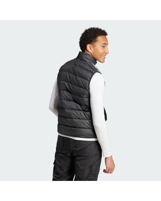 Giacca senza maniche imbottita Essentials 3-Stripes Light di Adidas in Gray da Uomo