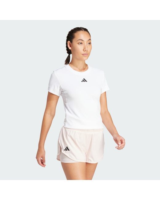 T-shirt da tennis FreeLift di Adidas in White