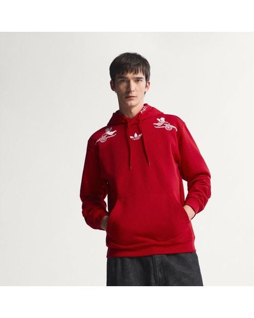 Adidas Red Arsenal Fc Places+Faces Hoodie for men