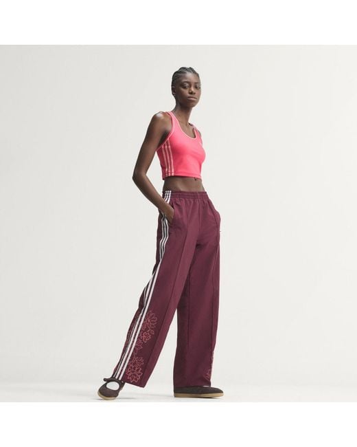 Adidas Purple Floral Gfx Firebird Loose Track Pant