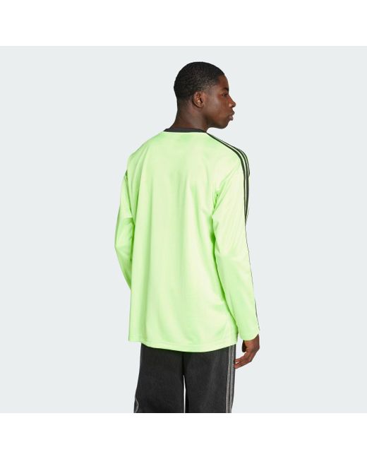 Adidas Green Adicolor Jacquard Long-Sleeve Jersey for men