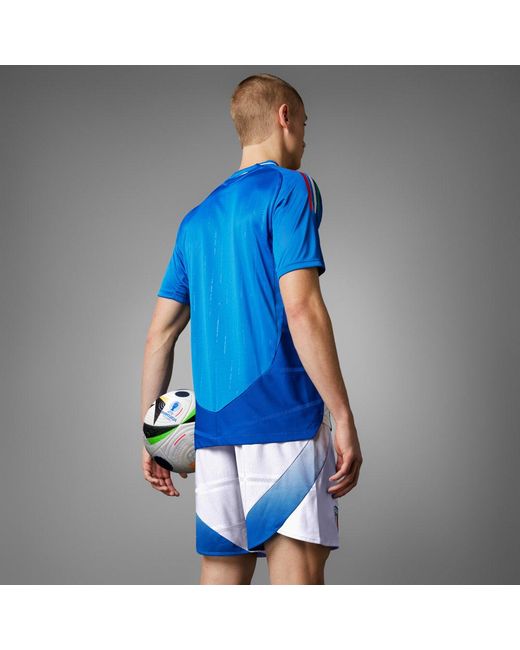 Adidas Blue Italy 2024 Home Authentic Jersey for men